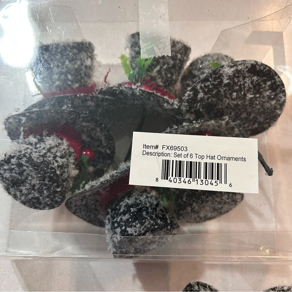 NWOT‎ TOP HAT CHRISTMAS TREE PICKS 3 SETS OF 6